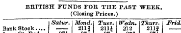 BRITISH FUNDS FOE. THE PAST WEEK. (Closi...