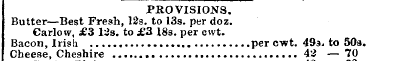 PROVISIONS. Butter—Best Fresh, 12s. to 1...