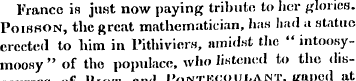 France is just now paying tribute to her...