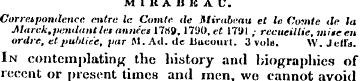 M I R A 11 IC A U. Correspondence entre ...