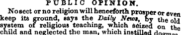 PUBLIC OPINION . No sect or no religion ...
