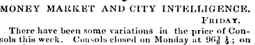 MONEY MARKET AND CITY INTELLIGENCE. FlU ...