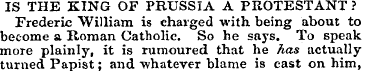 IS THE KING OF PRUSSIA A PROTESTANT ? Fr...