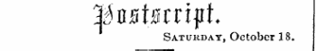 %u\nx\yl. Saturday, October 18.