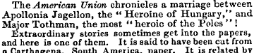 The American Union chronicles a marriage...