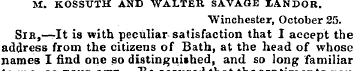 M. KOSSUTH AND WALTER SAVAGE IANBOR. "Wi...