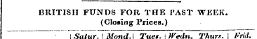 BRITISH FUND8 FOlt THE PAST WEEK. (Closi...
