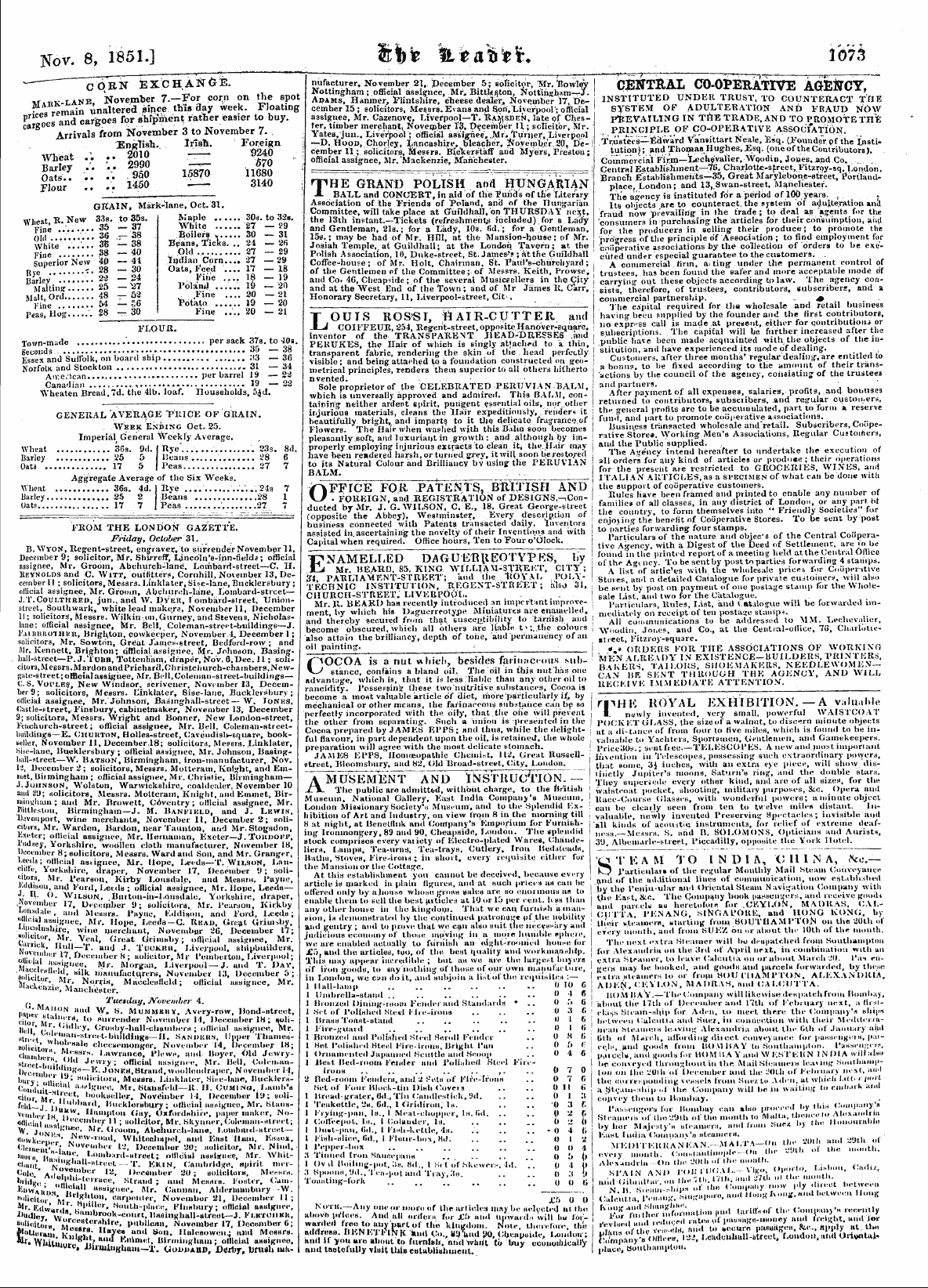 Leader (1850-1860): jS F Y, Country edition - Ad02110