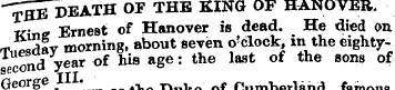 - -J5B DEATH OF THE KING OF HANOVER. Tii...