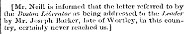 [Mr. Neill is informed that the letter r...