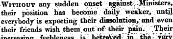 "Without any sudden onset against: Minis...