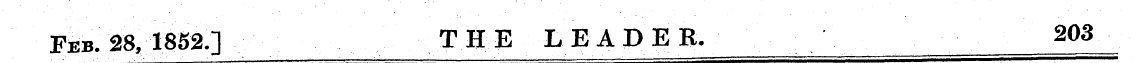 Fin. 28, 1852.] THE LEADER. 203