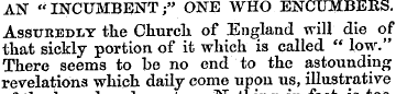 AN "INCUMBENT;" ONE WHO ENCUMBERS. Assur...