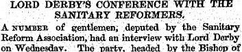 LORD DERBY'S CONFERENCE WITH THE SlNmRY ...
