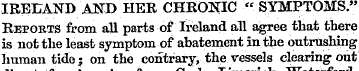 IRELAND AND HER CHRONIC "SYMPTOMS." Repo...