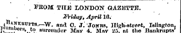 v FROM THIS LONDON GAZETTE. I'Vtduy, Apr...