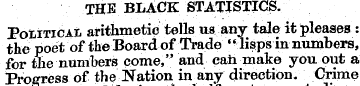 THE BLACK STATISTICS. Political arithmet...