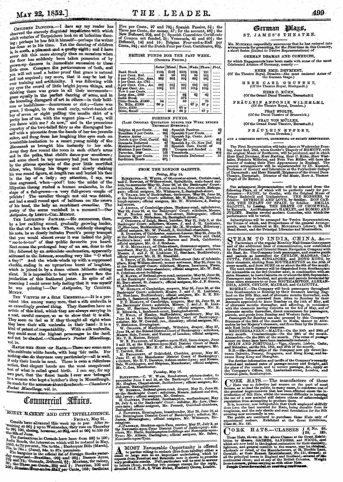 Leader (1850-1860): jS F Y, Country edition - Ad02312