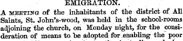 emigration:. A meeting of the inhabitant...
