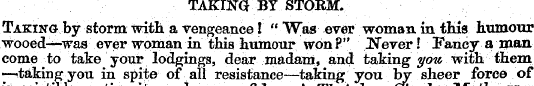 TAIO TG BY STORM. Taking by storm with a...