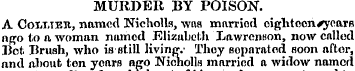 MURDER BY POISON. A Coi/MEit, named Nich...