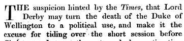 TH E suspicion hinted Ly the Times, that...