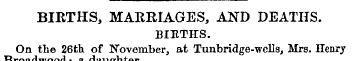 BIKTHS, MARRIAGES, AND DEATHS. BIETHS. O...