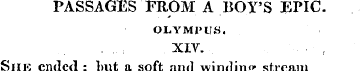 PASSAGES FROM A BOY'S EPIC. OLYMl'lIS. ,...