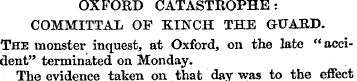 OXFORD CATASTROPHE: COMMITTAL OF KINCH T...