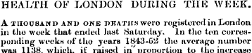 HEALTH OF LONDON DURING THE WEEK. A thou...