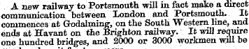 A new railway to Portsmouth will in fact...