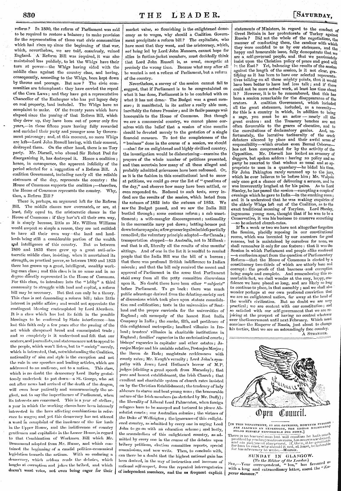 Leader (1850-1860): jS F Y, Country edition - Rm . — , — ¦ •— ¦— _ I ¦ . ..,11 I/'Il T...