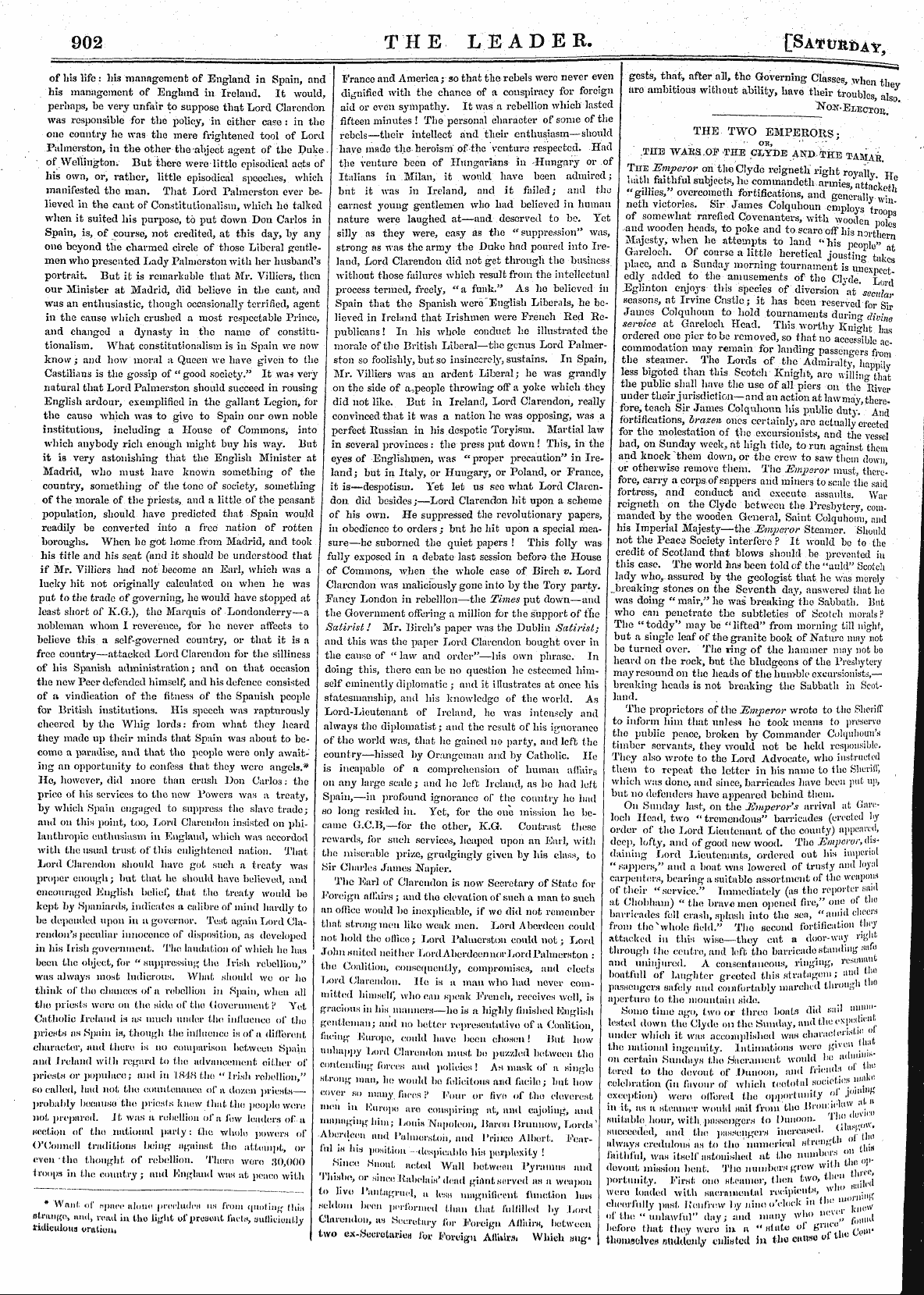 Leader (1850-1860): jS F Y, Country edition - The Governing Classes. No. Iii.—The Earl...