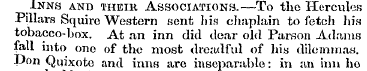 Inns and their Associations.—To tlie Her...