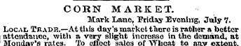 CORN MARKET. Mark Lane, Fridaar Evening,...