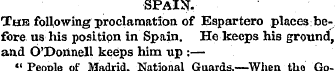 SPAINThe following proclamation of Espar...