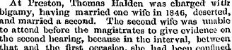 At Preston, Thomas Halden was chargedwit...