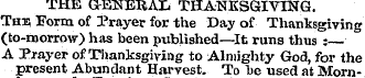 THE GENERAL THANKSGIVING. Thu Form of Pr...