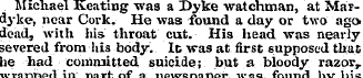 Michael Keating was a Dyke watchman, at ...