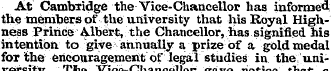 At Cambridge the Vice-Chancellor has inf...