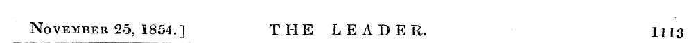 November 25, 1854.] THE LEADER. 1113