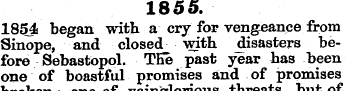 1855. 1854 began with a cry for vengeanc...