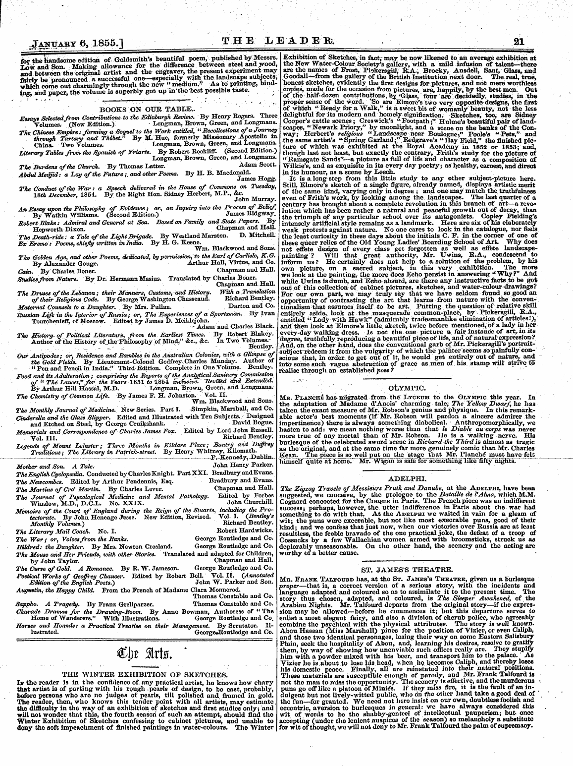 Leader (1850-1860): jS F Y, 2nd edition - Adelphi. The Zigzag Travels Of Messieurs...