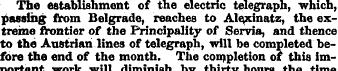 The establishment of the electric telegr...