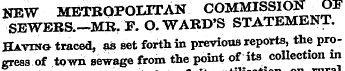 NEW METROPOLITAN COMMISSION ^ OI SEWERS—...