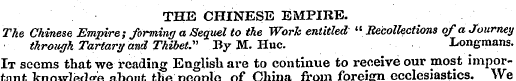 THE CHINESE EMPIRE. The Chinese Empire; ...