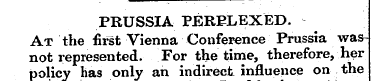 PRUSSIA PERPLEXED. At the first Vienna C...