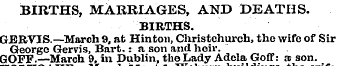 BIRTHS, MARRIAGES, AND DEATHS. BIRTHS. G...