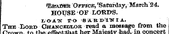 I^AttteK Office, 'Saturday, March 24. HO...