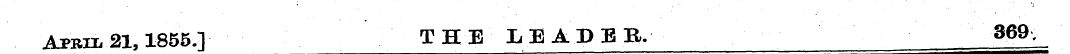 April 21,1855] THE LEADER. 369y